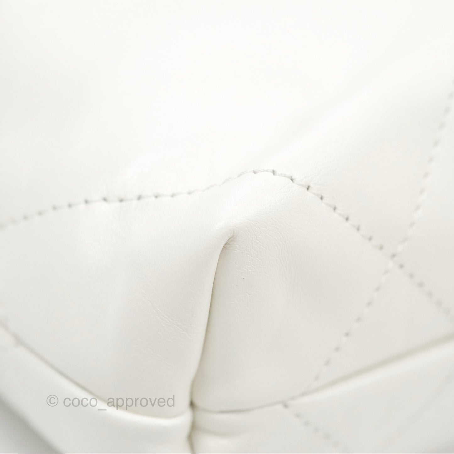 Chanel 22 Mini Bag White Crumpled Calfskin