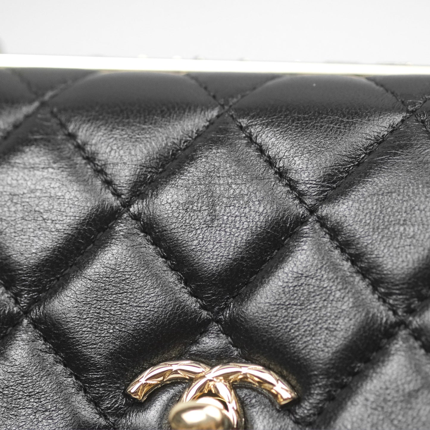 Chanel Mini Trendy WOC Black Lambskin Gold Hardware
