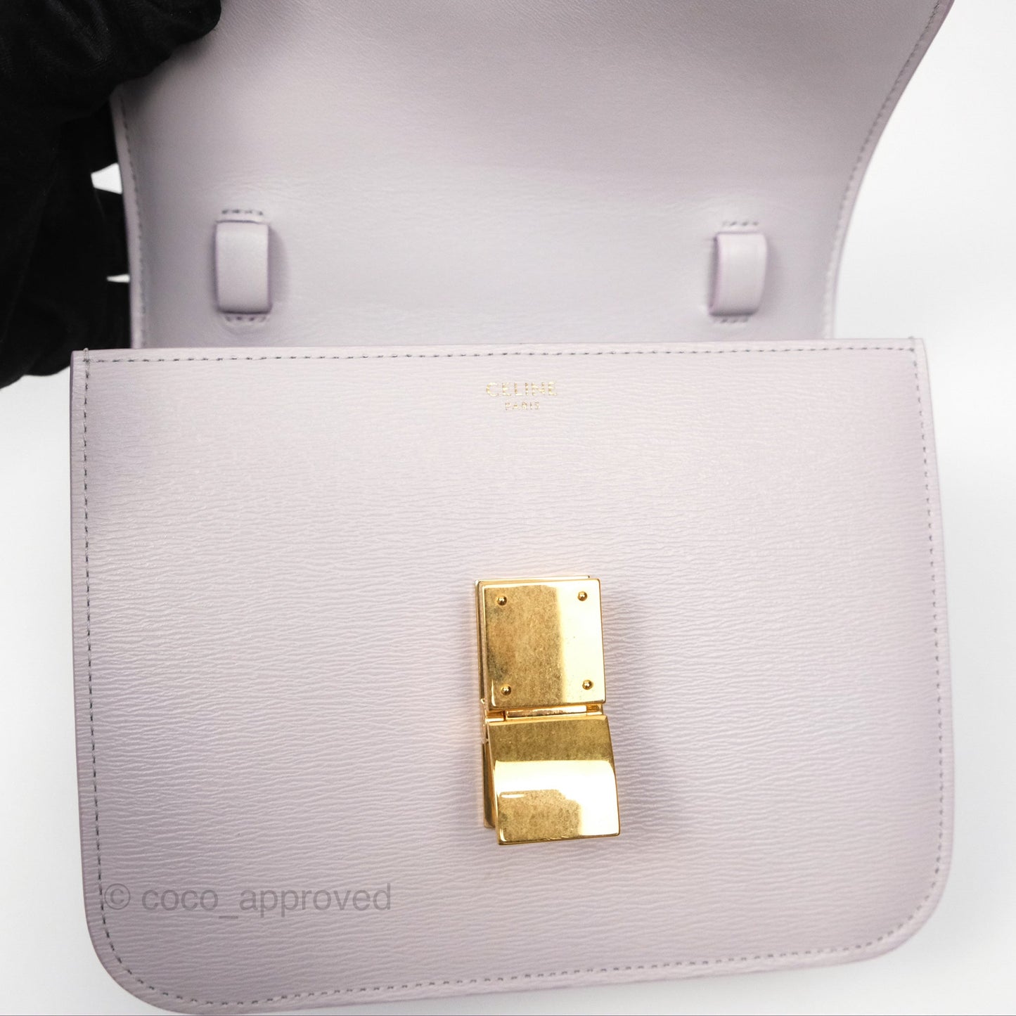 Celine Teen Classic Box Flap Lavender Grey Liege Calfskin