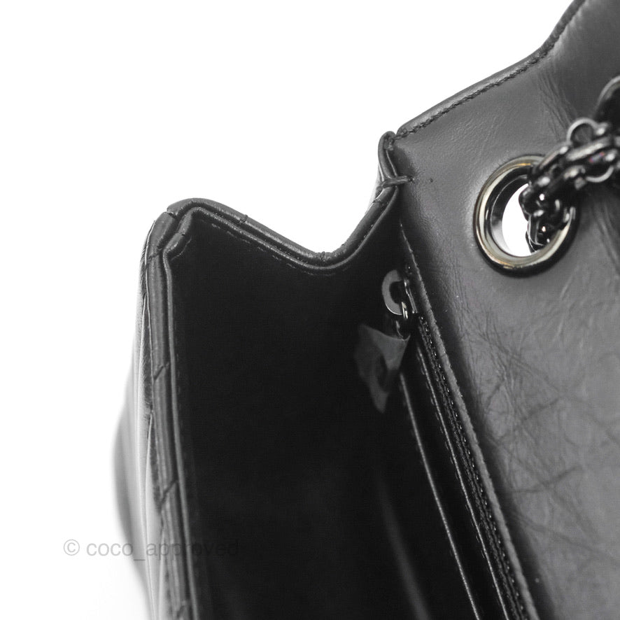 Chanel Mini Reissue 224 So Black Chevron Calfskin