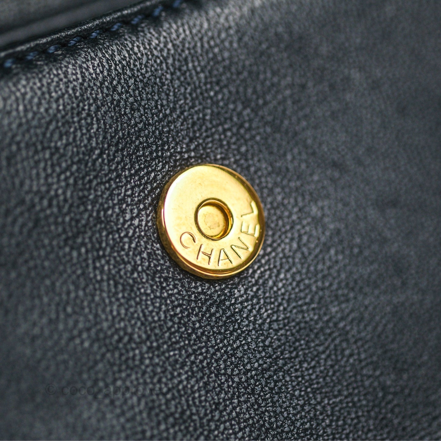 Chanel Small Vintage Mademoiselle Flap Navy Sheepskin Gold Hardware