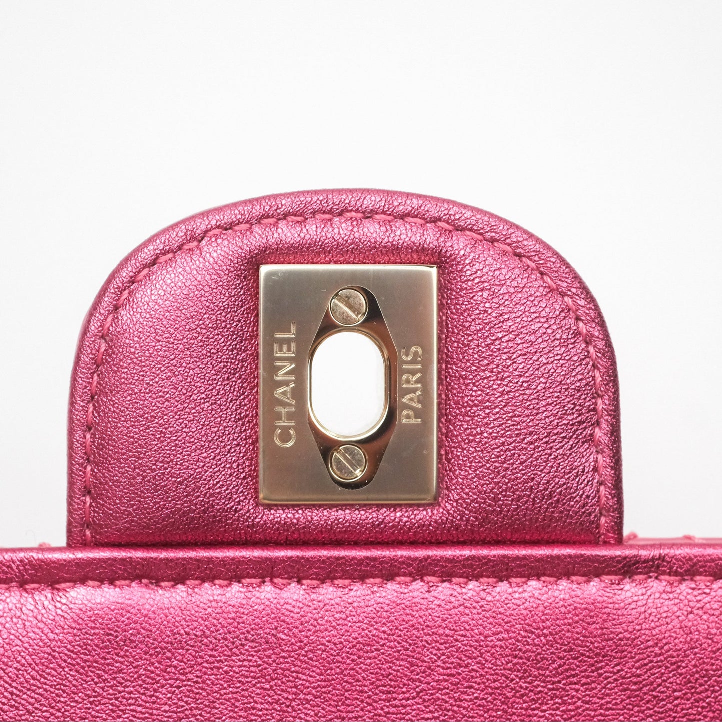 Chanel Small Flap Star Backpack Metallic Pink Mirror Calfskin Gold Hardware 24C