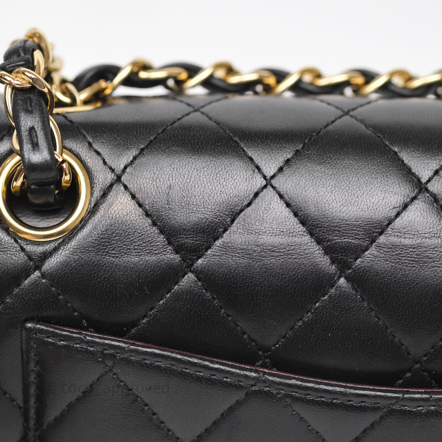 Chanel Small Classic Flap Quilted Black Lambskin Gold Hardware