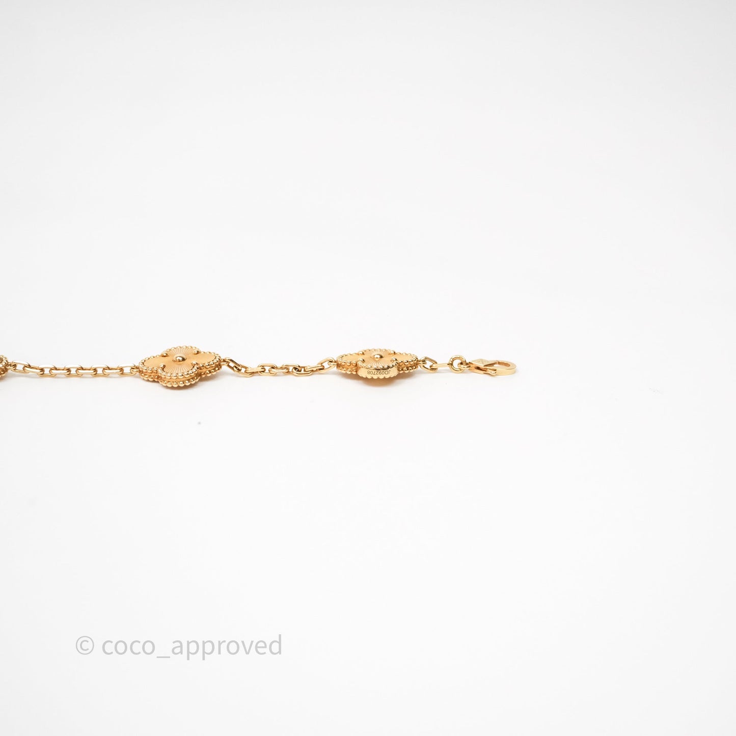 Van Cleef & Arpels Vintage Alhambra 5 Motifs Yellow Gold Bracelet