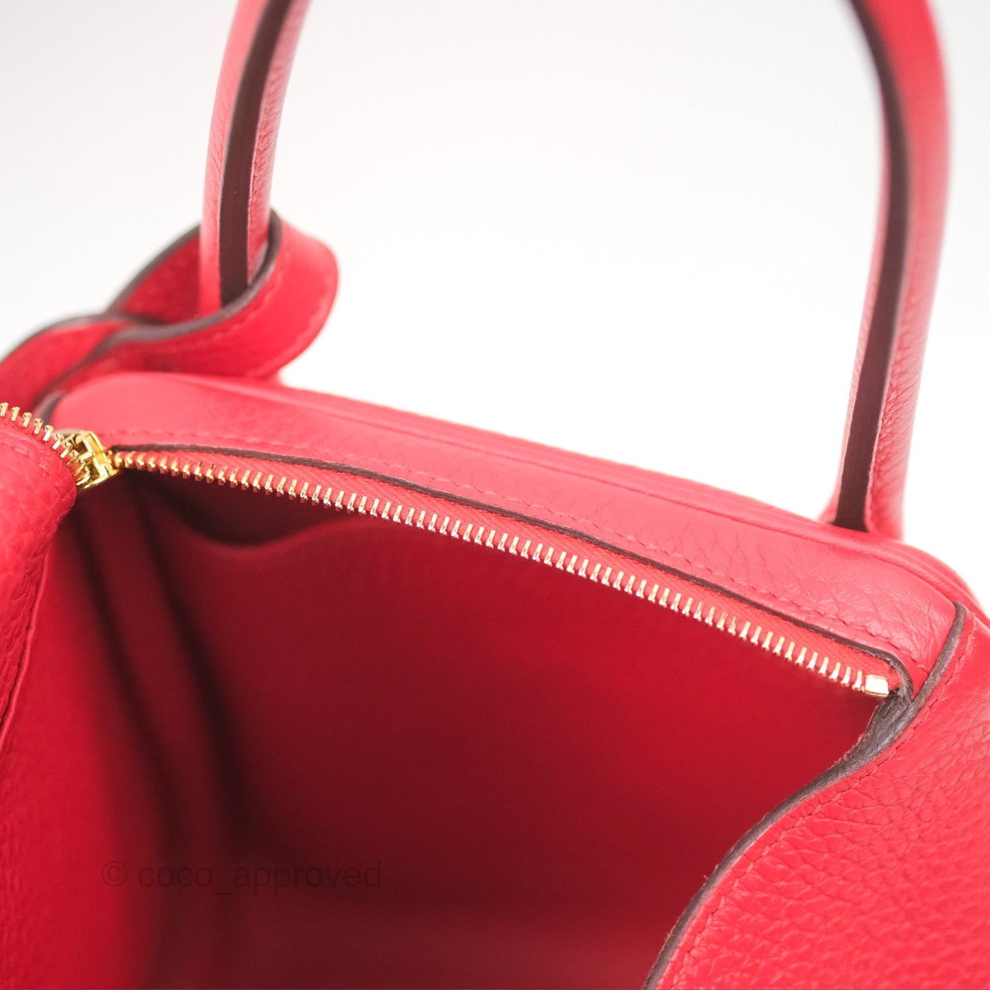 Hermès Lindy 26 Rouge Tomate Clemence Gold Hardware