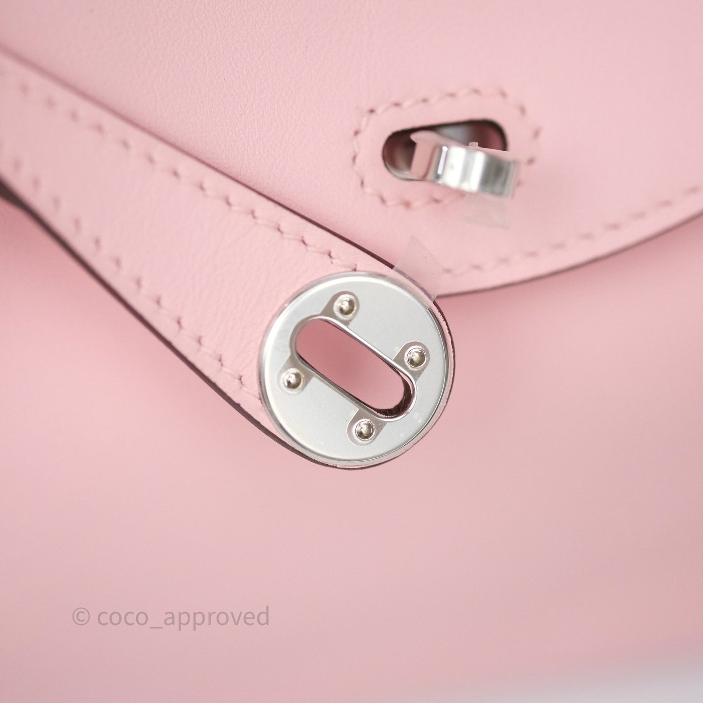 Hermès Mini Lindy II 20 Rose Sakura 3Q Swift Palladium Hardware
