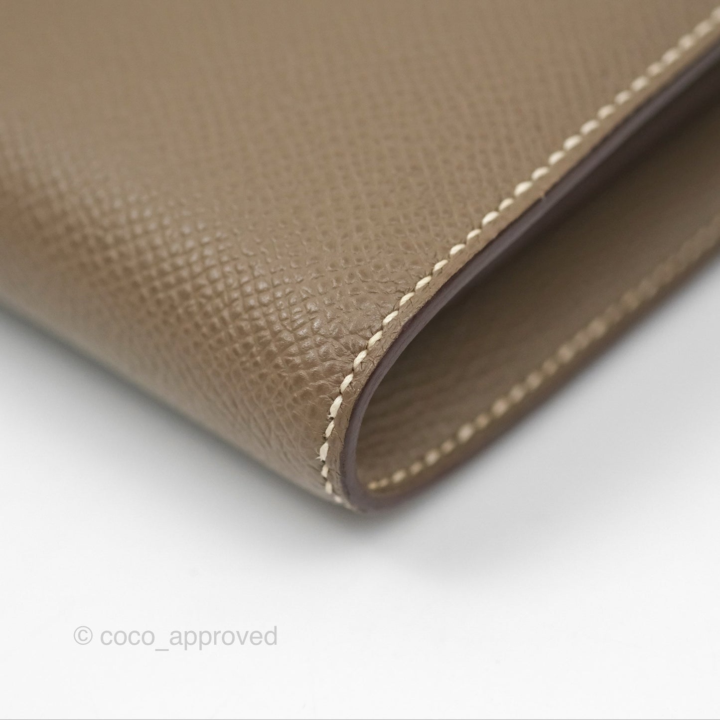 Hermès Constance To Go Wallet Etoupe Epsom Gold Hardware