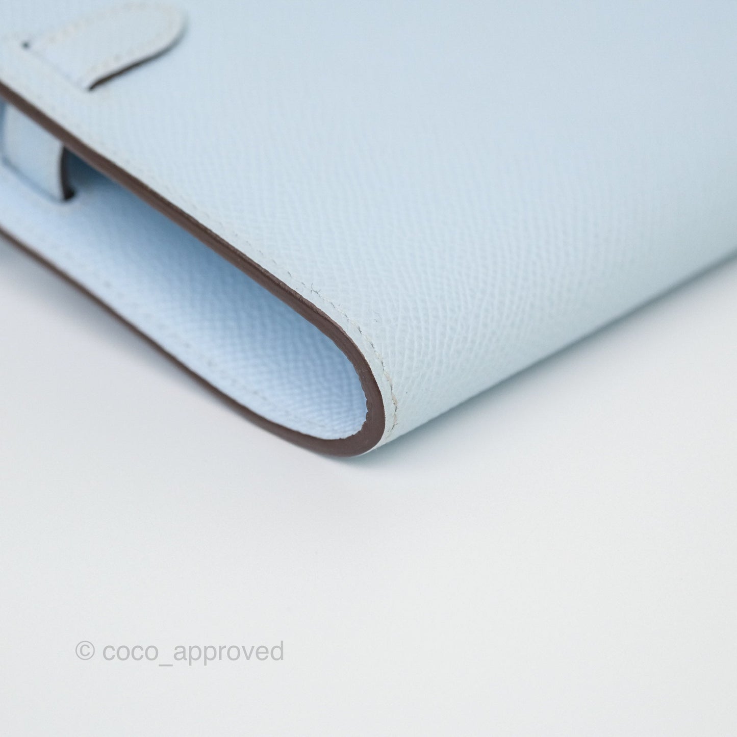 Hermès Kelly To Go Wallet Bleu Brume T0 Epsom Palladium Hardware