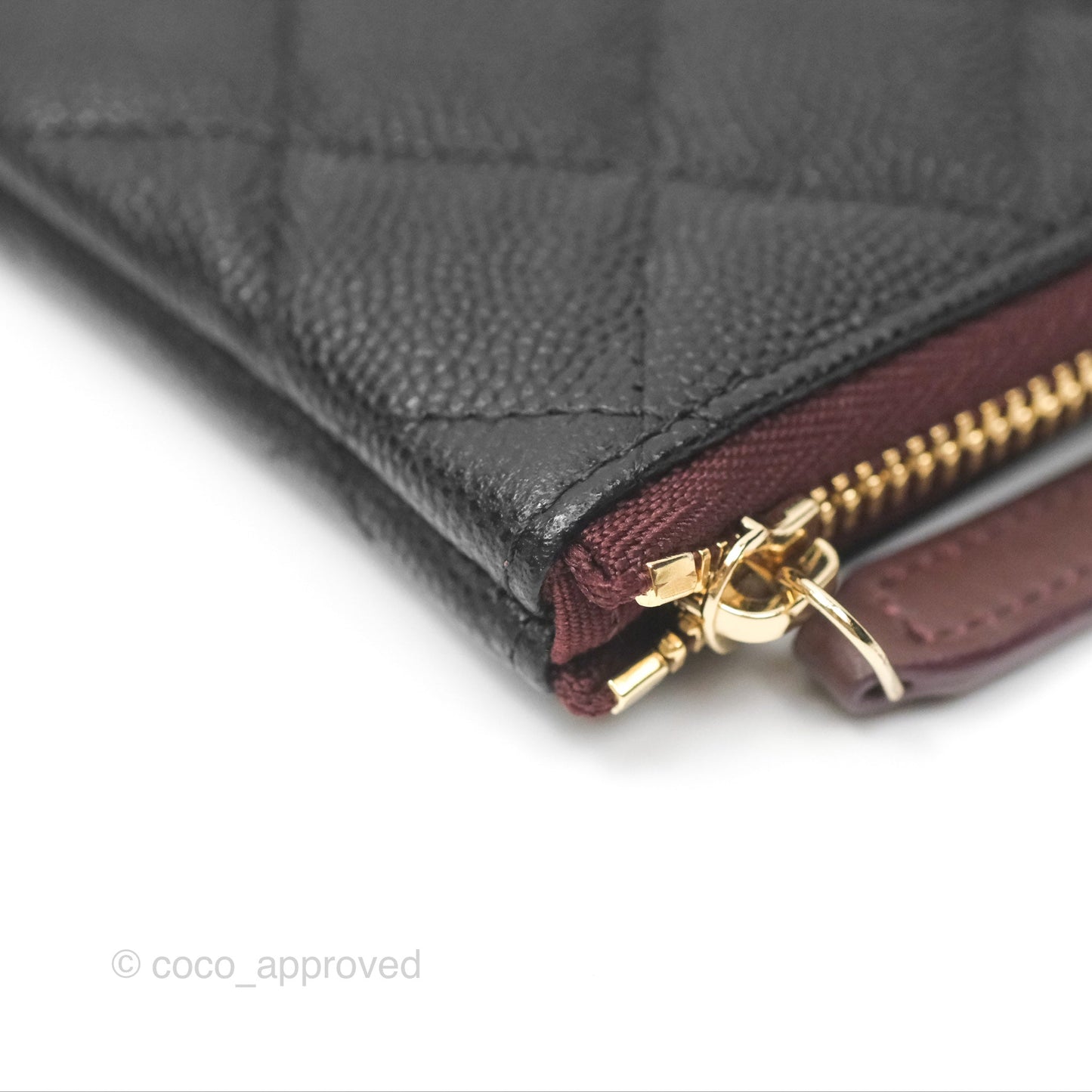 Chanel Mini O Case Quilted Black Caviar Gold Hardware