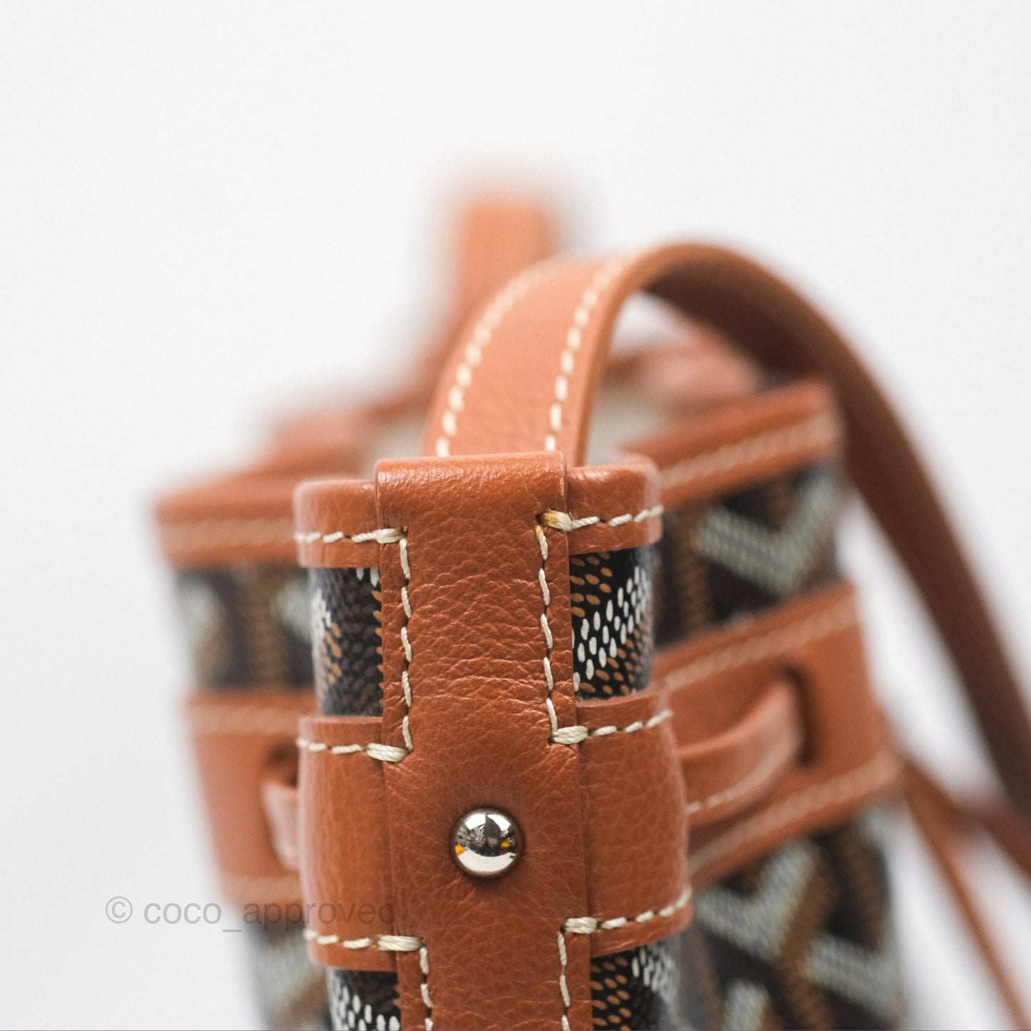 Goyard Petit Flot Bucket Bag Black & Tan Goyardine