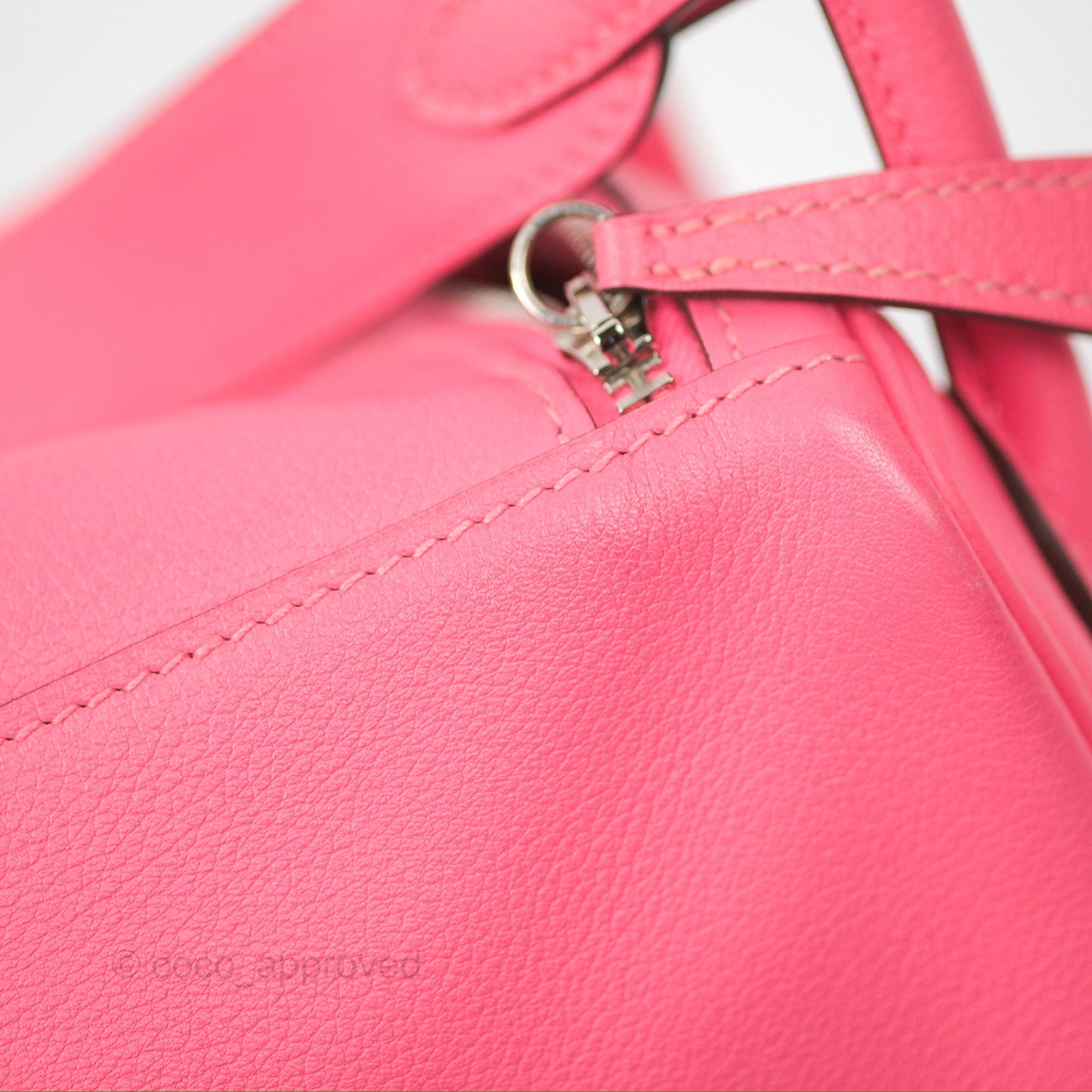 Hermès Lindy 26 Rose Azalee Evercolor Palladium Hardware