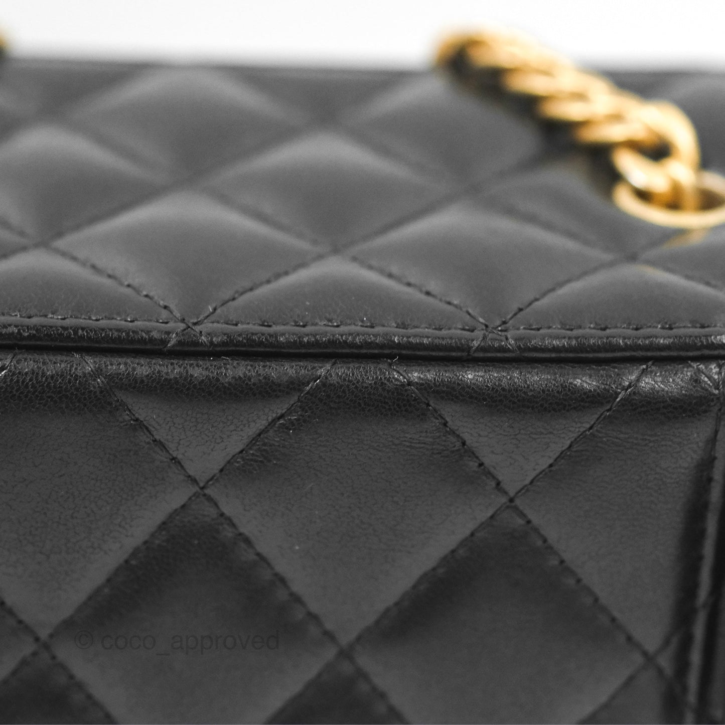 Chanel All Slide Vanity with Adjustable Chain Black Lambskin Aged Gold Hardware