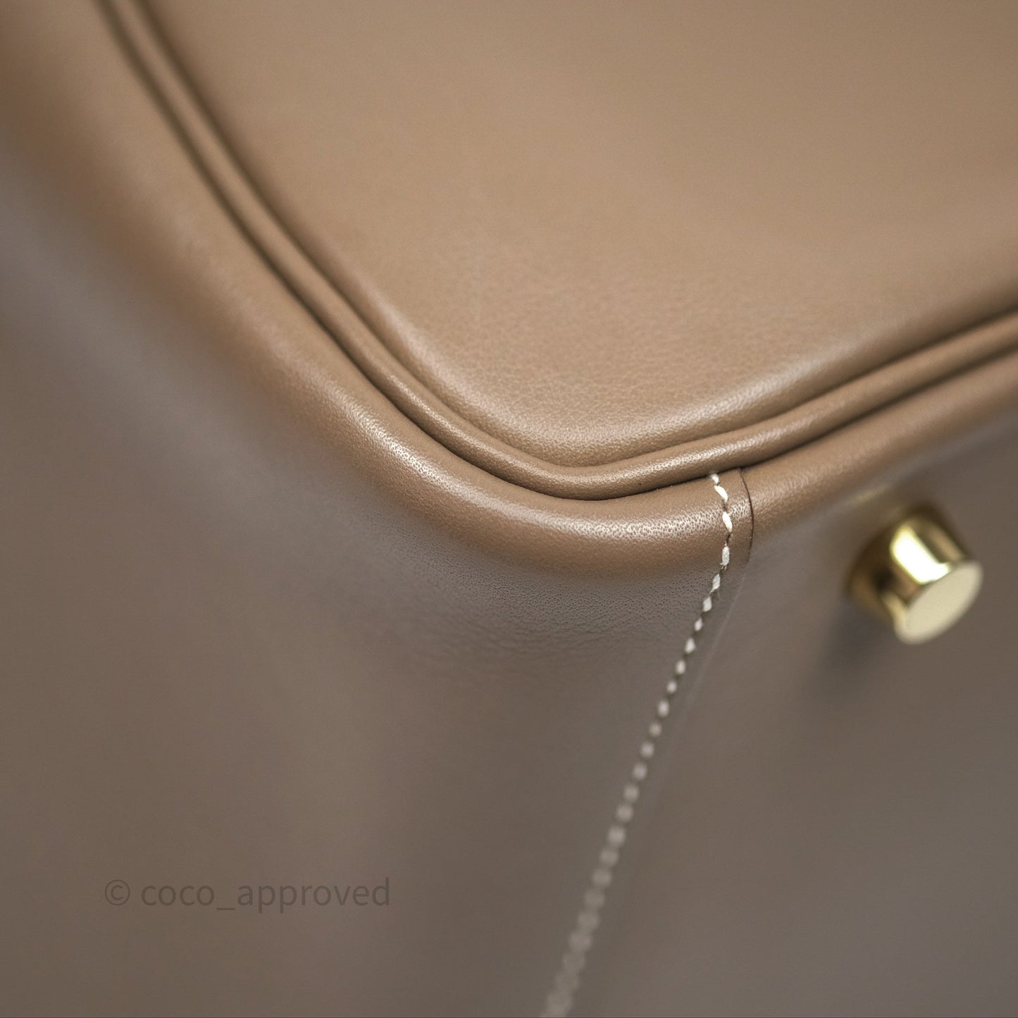 Hermès Lindy 30 Etoupe 18 Swift Gold Hardware