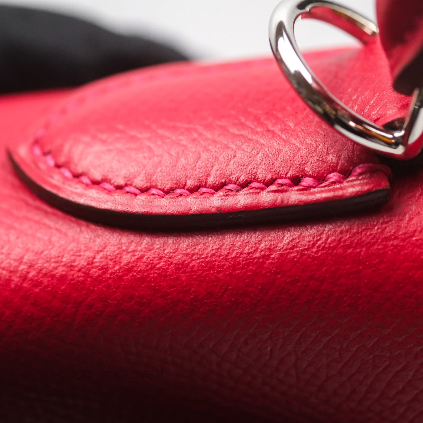 Hermès Kelly 32 Sellier Rouge Casaque Q5 Epsom Palladium Hardware