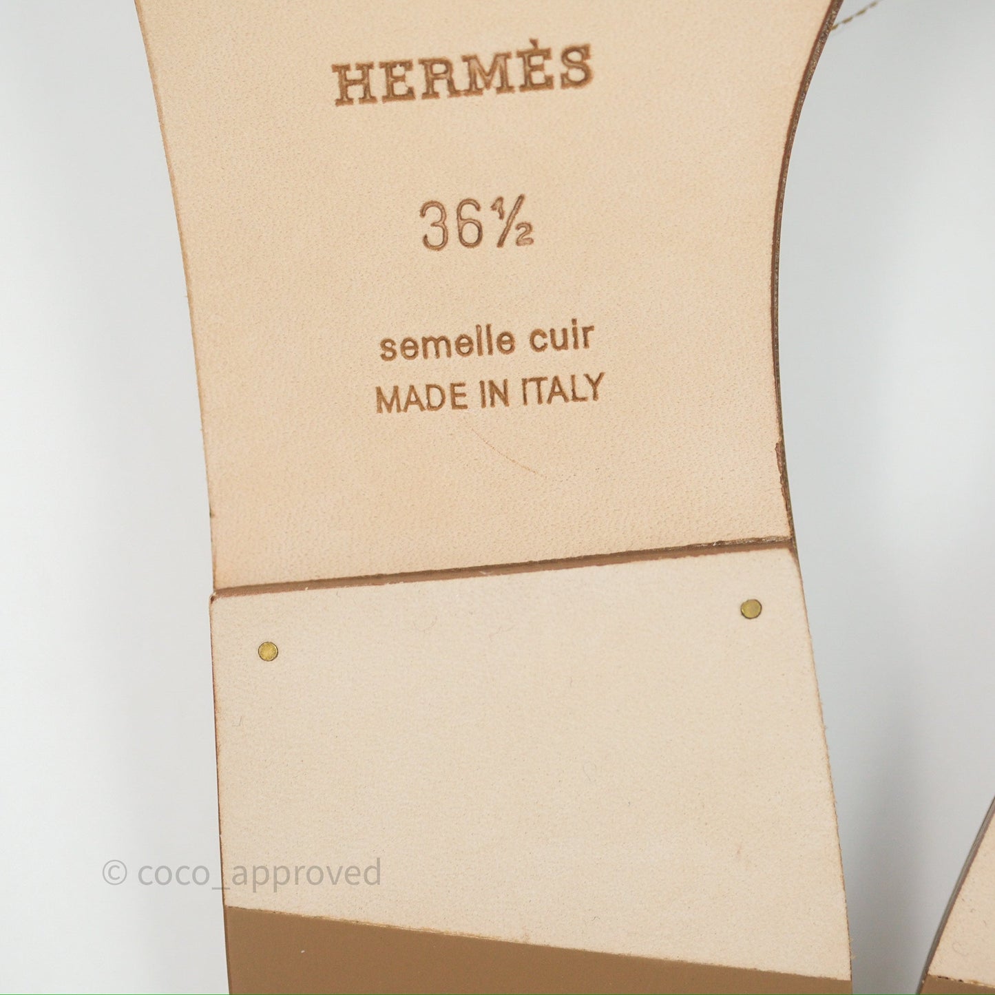 Hermès Oran Sandals in White Size 36.5