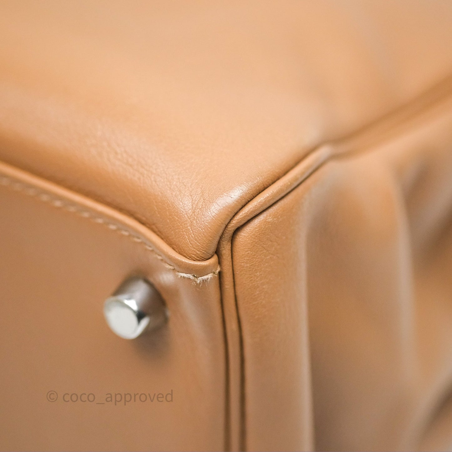 Hermès Kelly 35 Retourne Chai 0M Evercolor Palladium Hardware