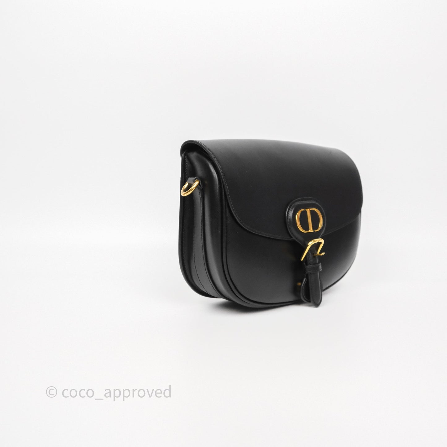 Dior Medium Bobby Flap Black Box Calfskin
