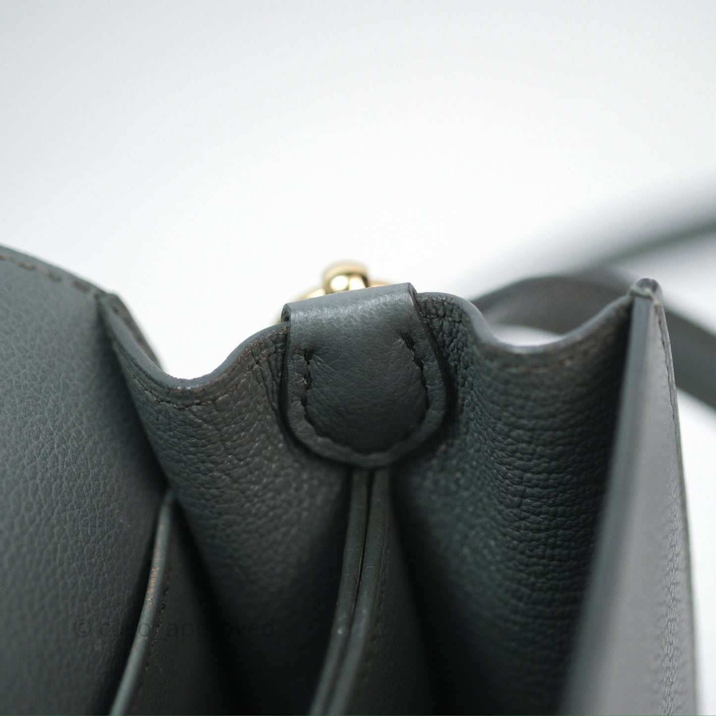 Hermès Roulis Mini 18 Vert Amancde 63 Evercolor Gold Hardware