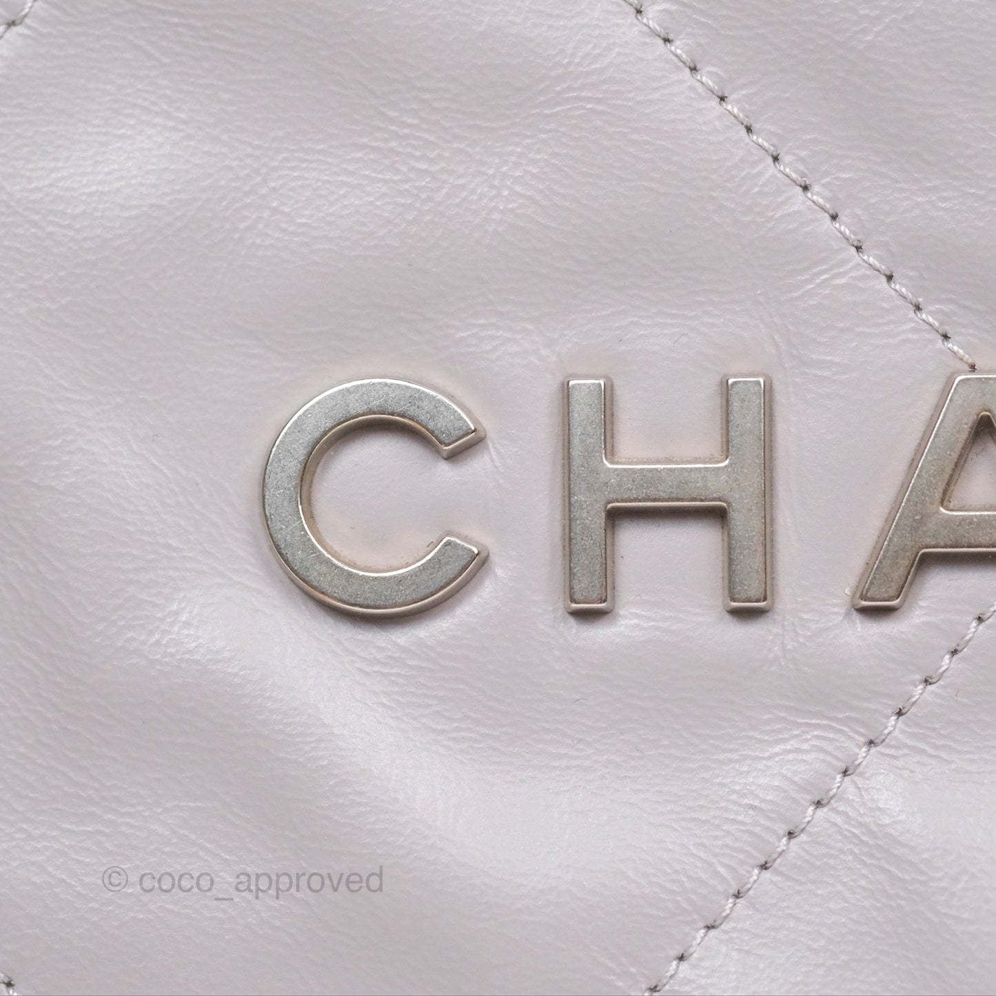Chanel 22 Small Grey Aged Calfskin Matte Silver Hardware