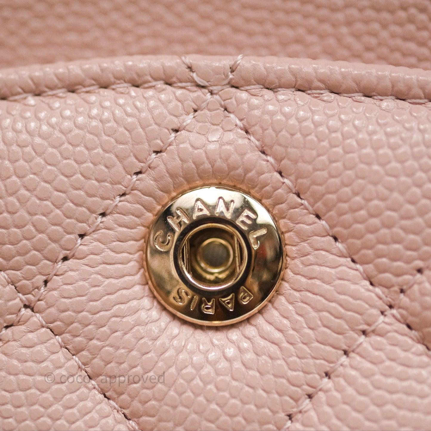 Chanel Small Classic Quilted Flap Pink Caviar Gold Hardware