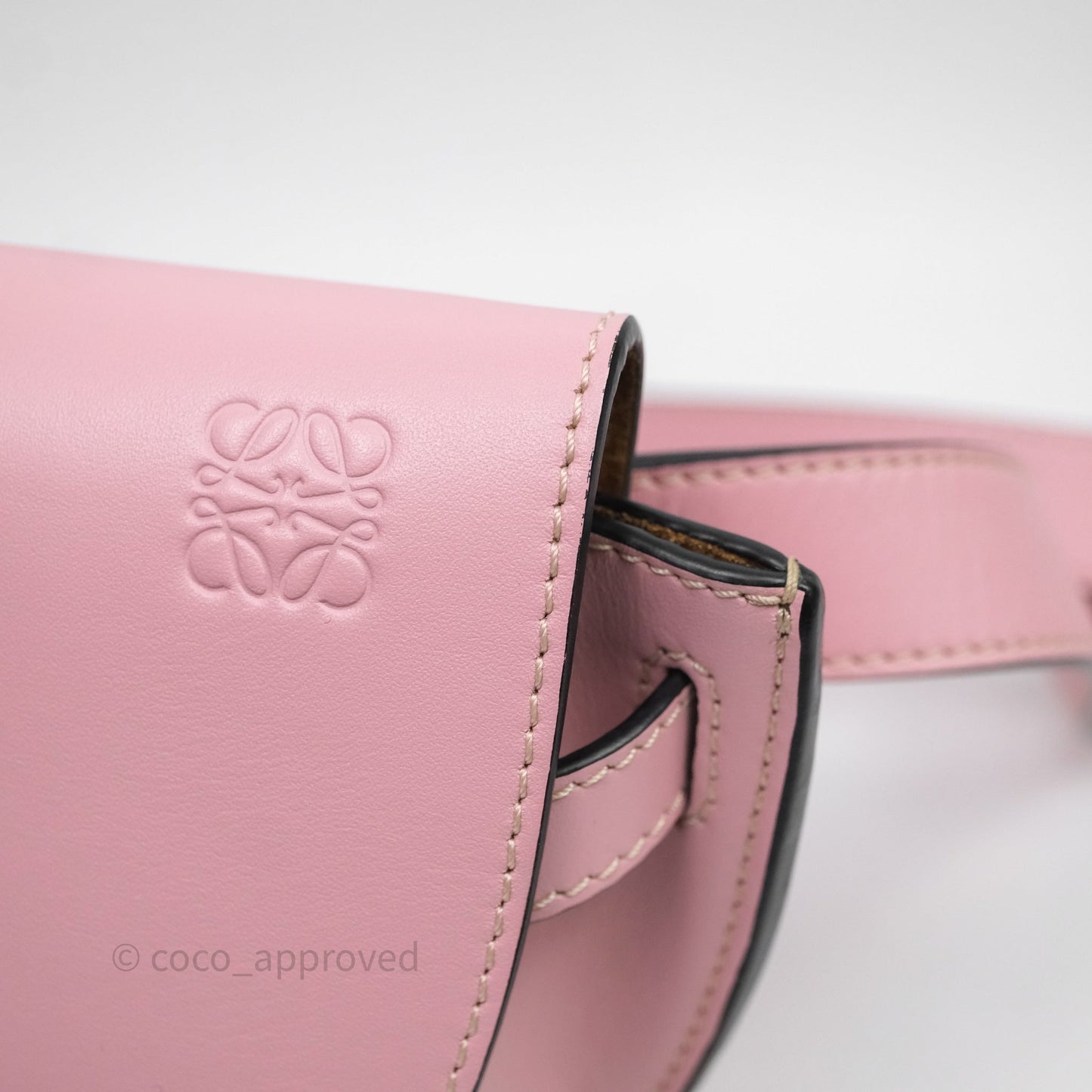 Loewe Mini Gate Belt Bag in Soft Calfskin Pink