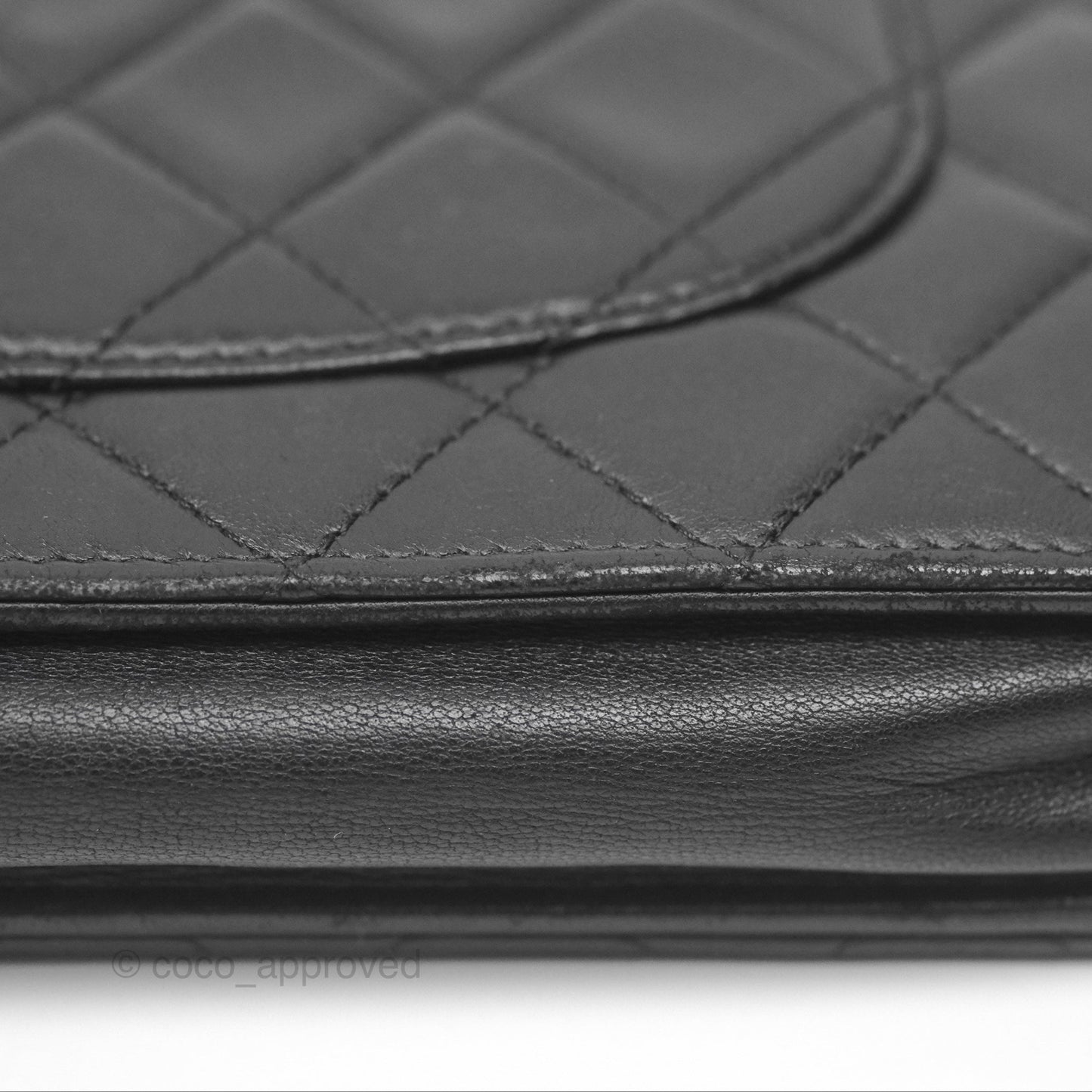 Chanel Quilted Wallet on Chain WOC Black Lambskin Palladium Hardware