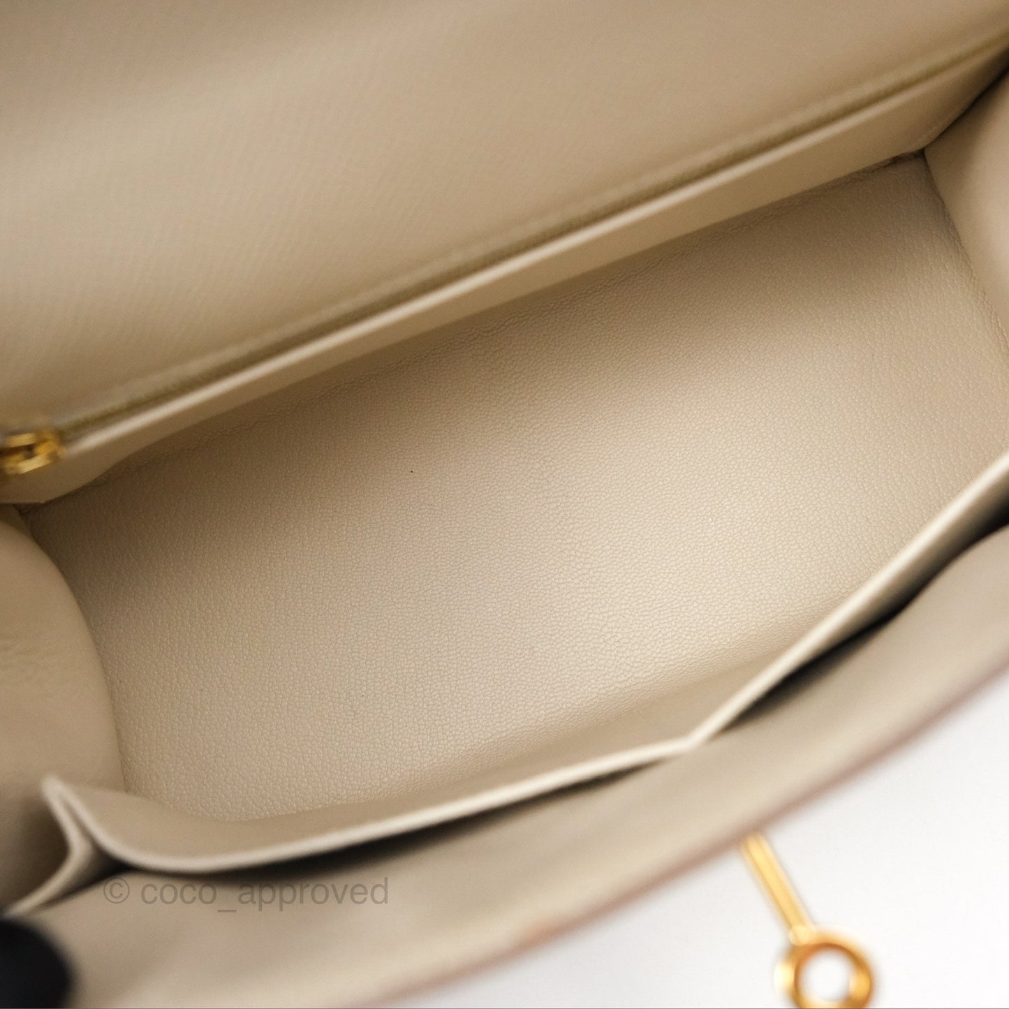 Hermès Kelly 28 Sellier Craie 10 Epsom Gold Hardware