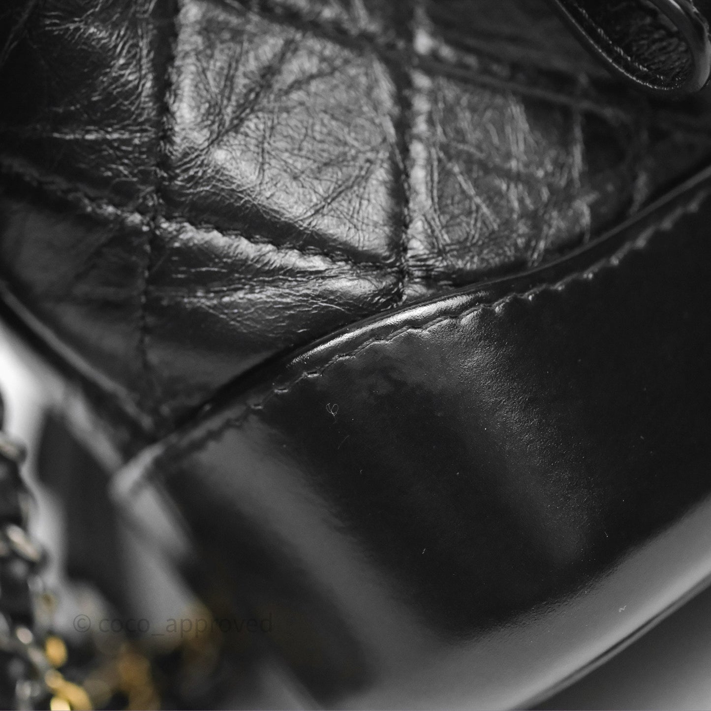 Chanel Small Gabrielle Hobo Quilted Black Aged Calfskin