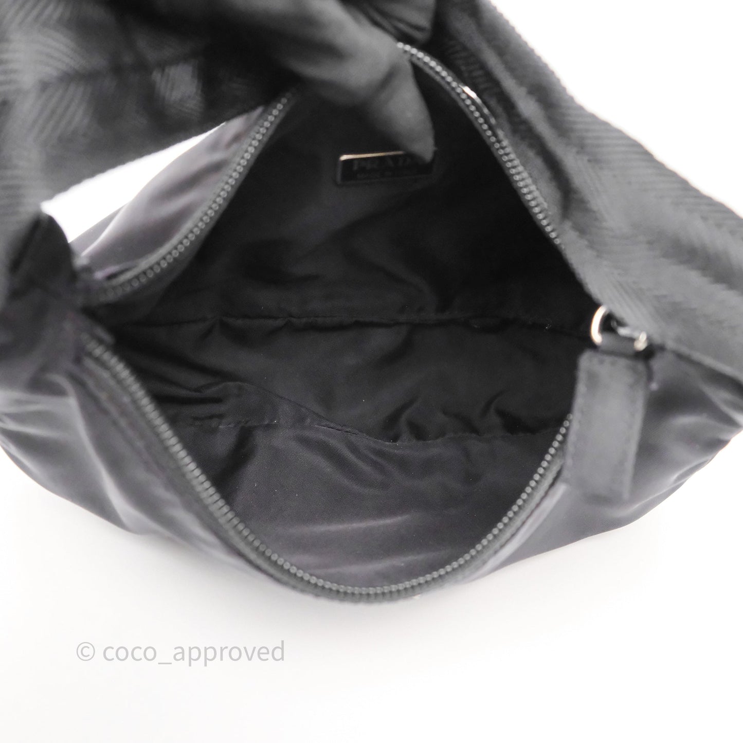 Prada Vintage Mini Bag Black Nylon Silver Hardware