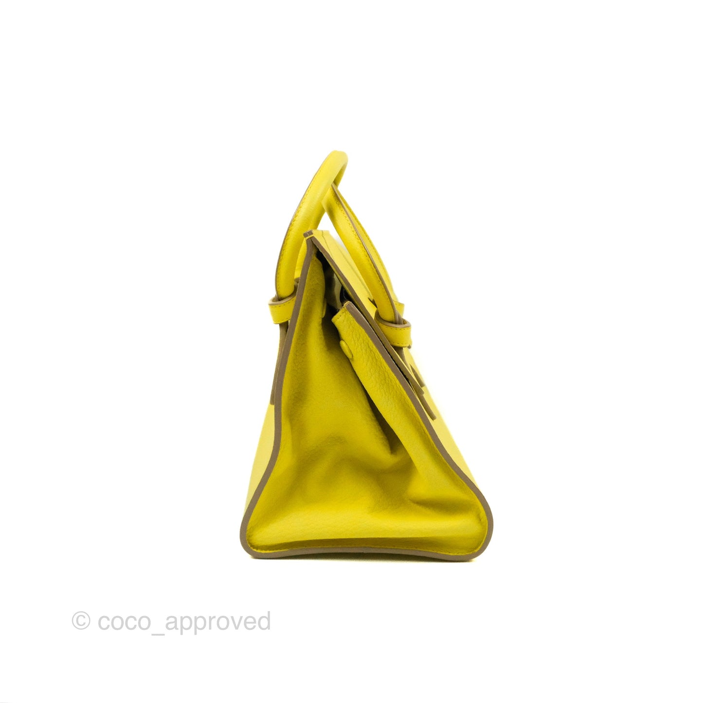 Celine Small Tie Knot Bag Yellow Grained Leather