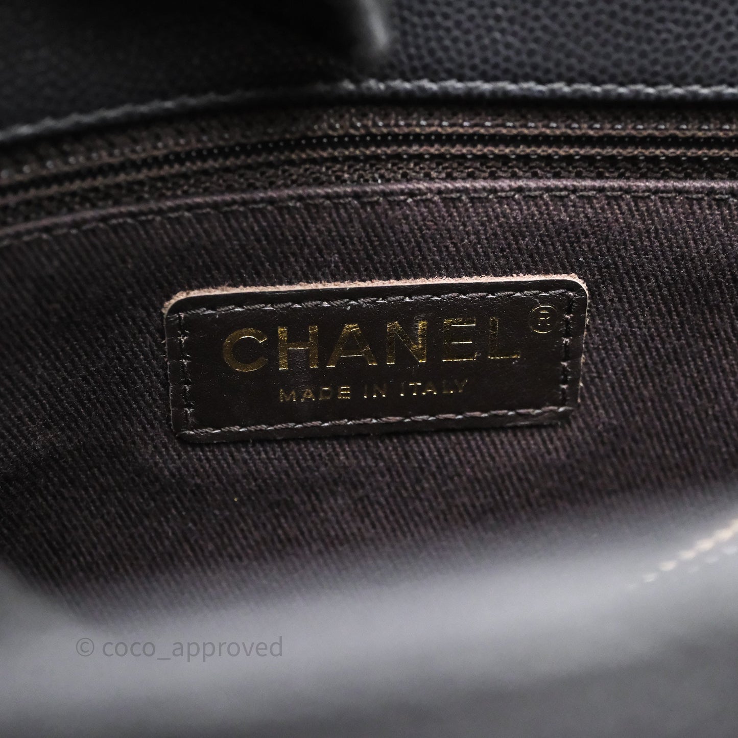 Chanel Medium Coco Handle Chevron Grey Bag Gold Hardware