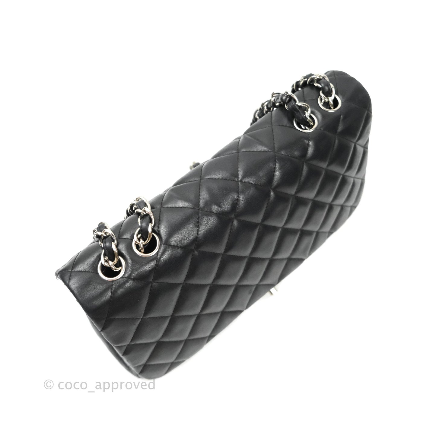 Chanel Jumbo Single Flap Black Lambskin Silver Hardware⁣⁣