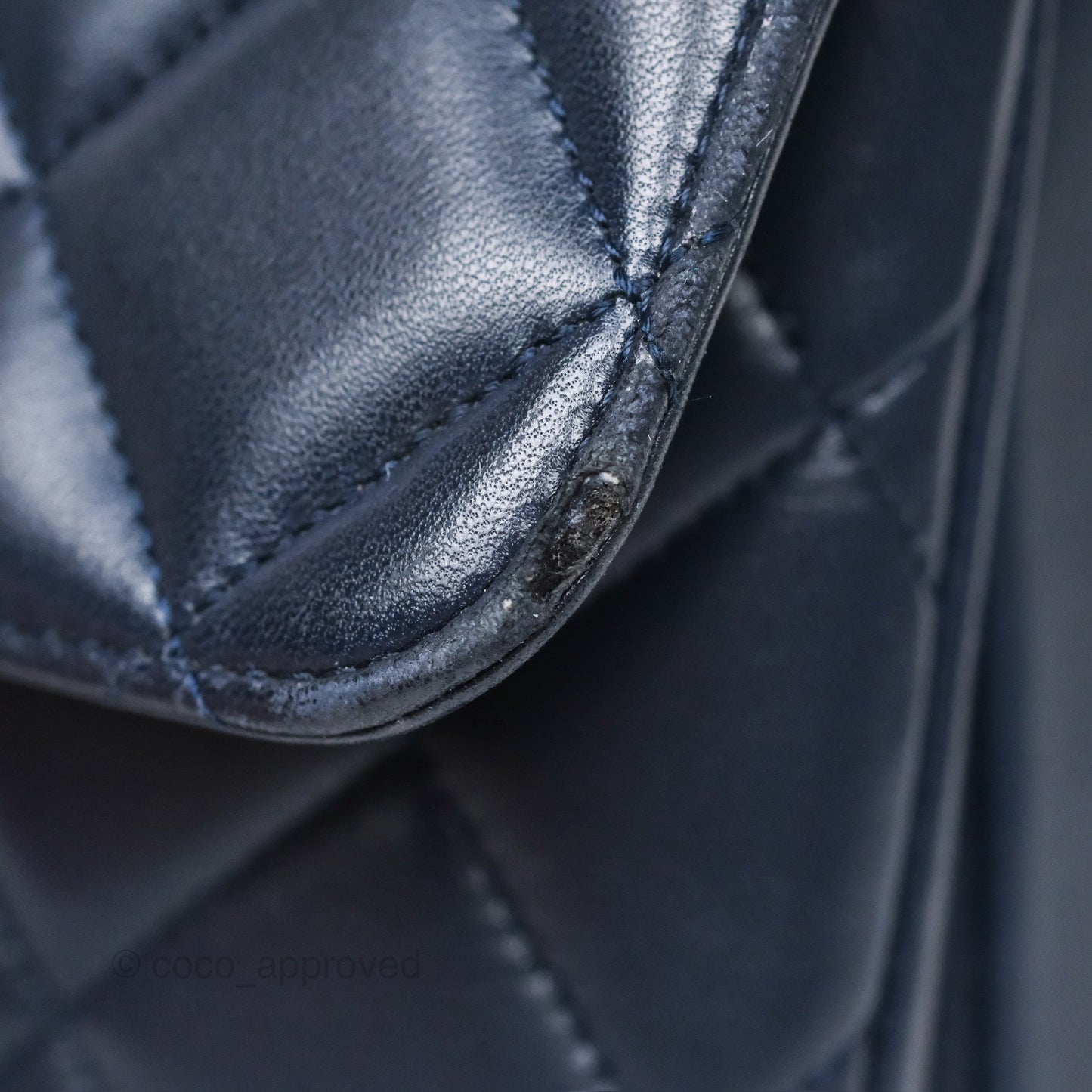 Chanel Small Trendy CC Navy Lambskin Gold Hardware