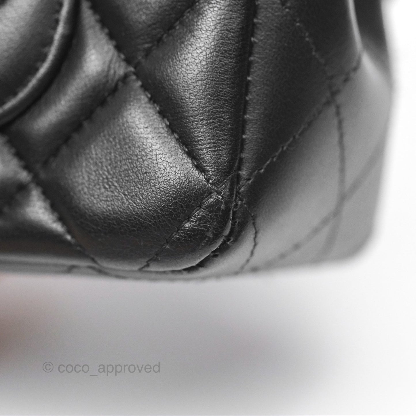 Chanel Quilted Mini Rectangular Black Lambskin Gold Hardware