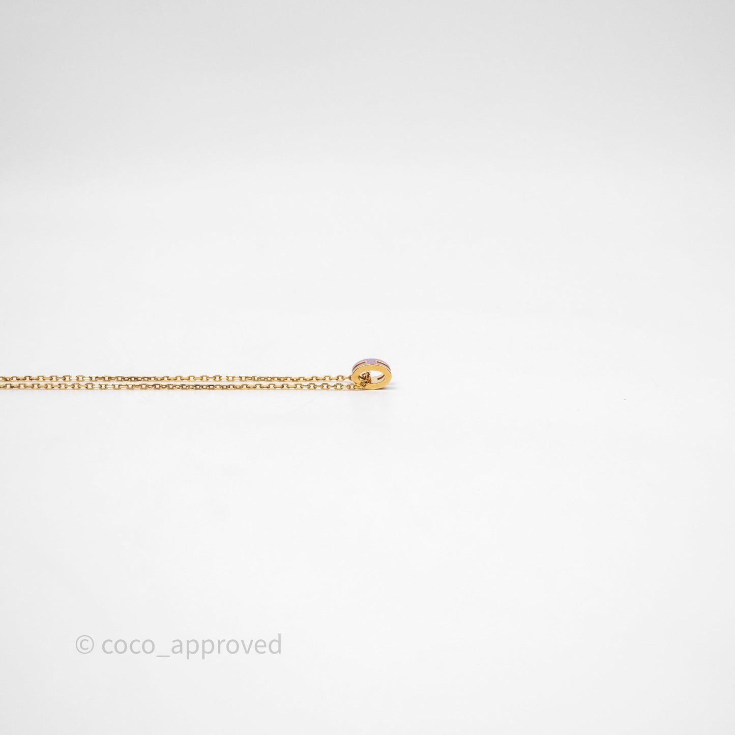 Hermès Mini Pop H Pendant Necklace Purple Gold Hardware