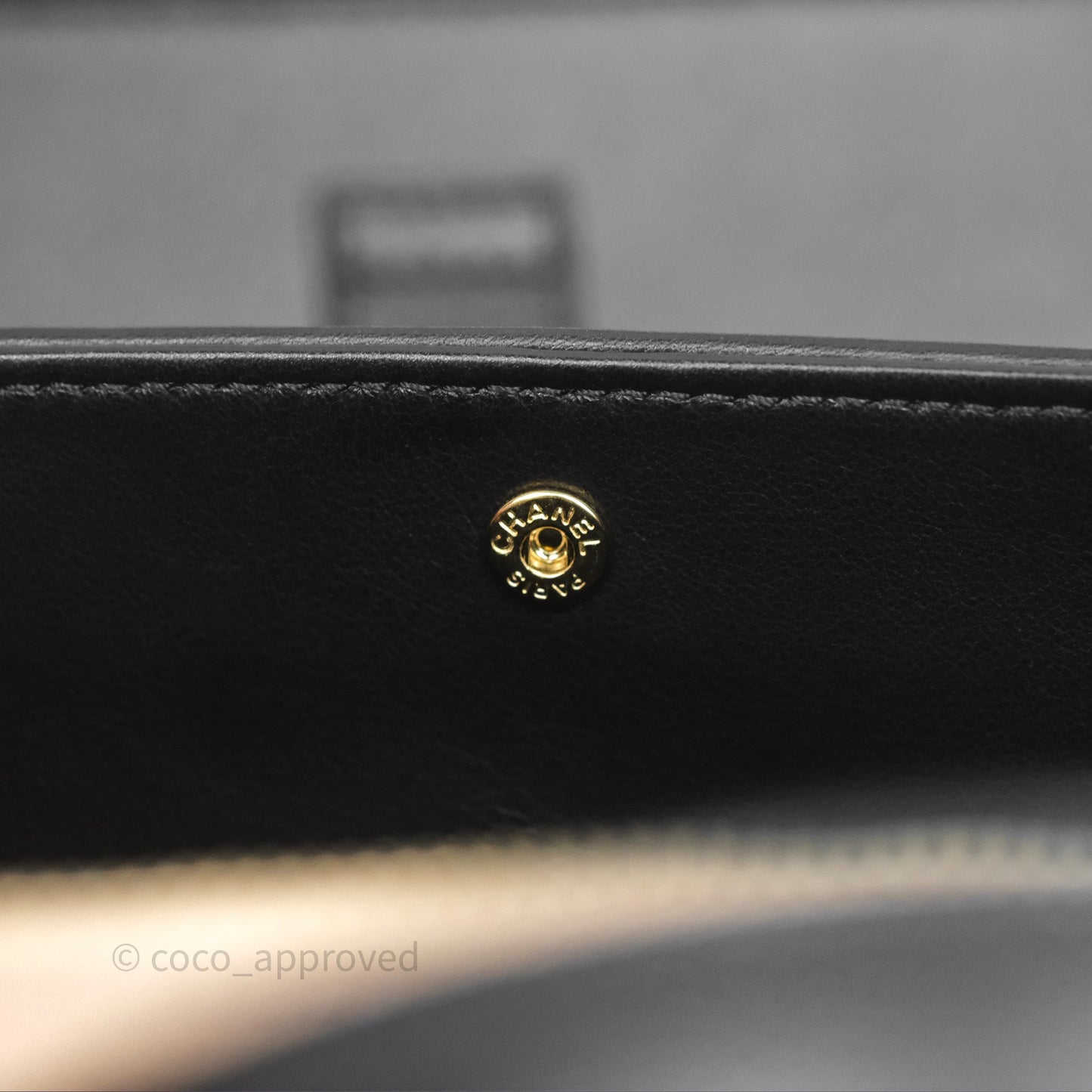 Chanel Quilted Large CC Filigree Vanity Case Beige Black Caviar