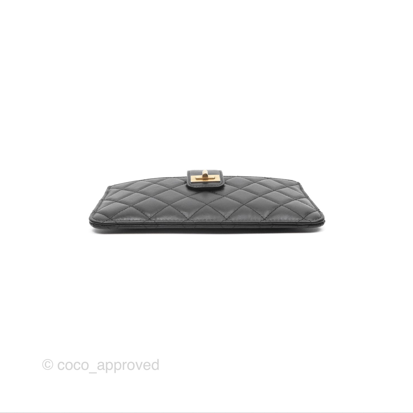 Chanel 2.55 Reissue Purse Aged Calfskin Black Aged Gold Hardware
