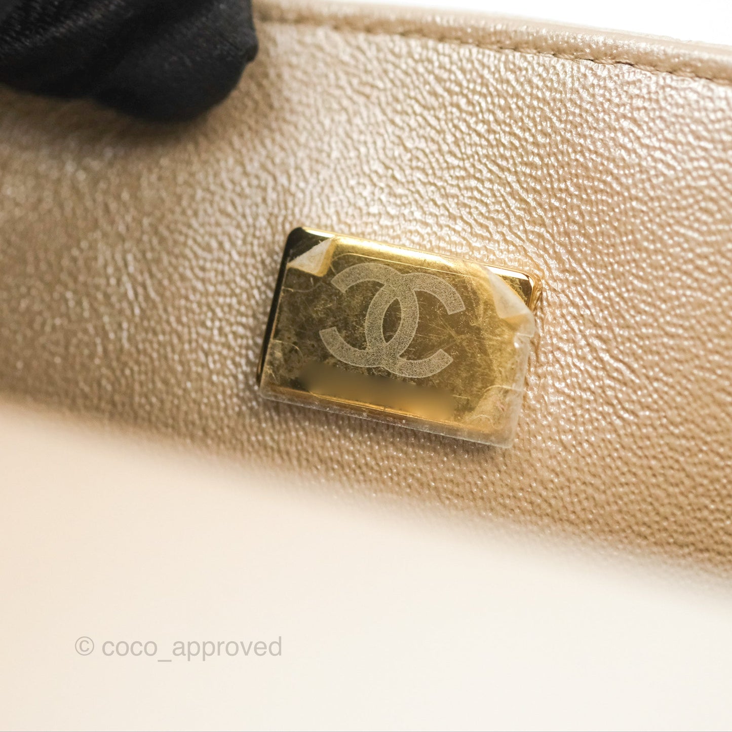Chanel Mini Rectangular Flap Beige Ombre Iridescent Goatskin Aged Gold Hardware 22C