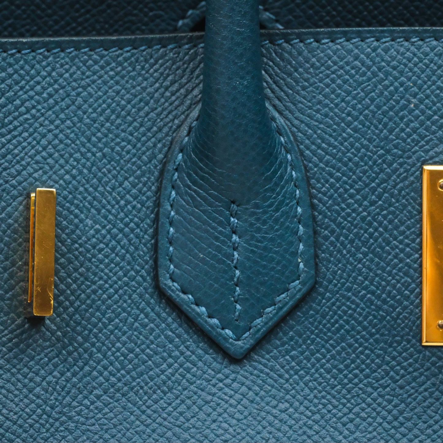 Hermès Birkin 30 Retourne Bleu de Prusse 7P Epsom Gold Hardware