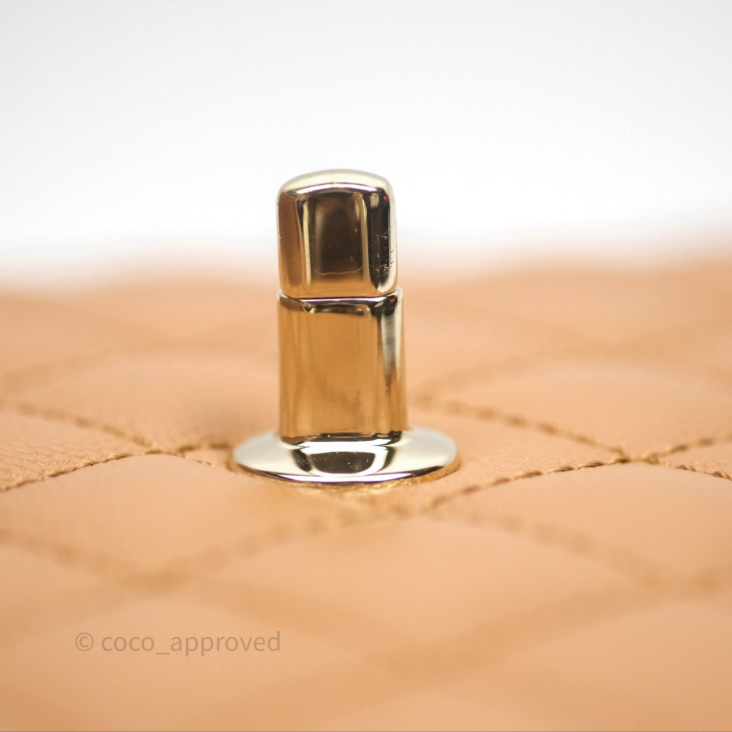 Chanel Small Coco Handle Dark Beige Caramel Caviar Gold Hardware