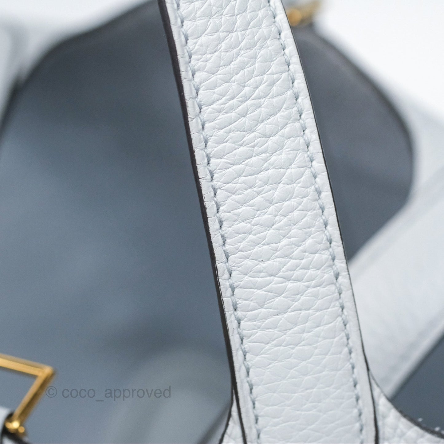 Hermès Picotin Lock 18 Bleu Pale 08 Clemence Gold Hardware