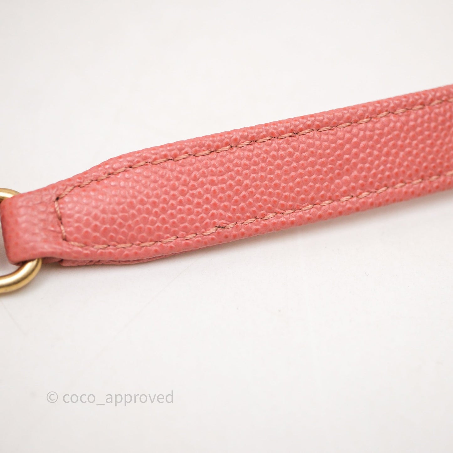 Chanel Medium CC Filigree Vanity Case Quilted Pink Caviar Aged Gold Hardware