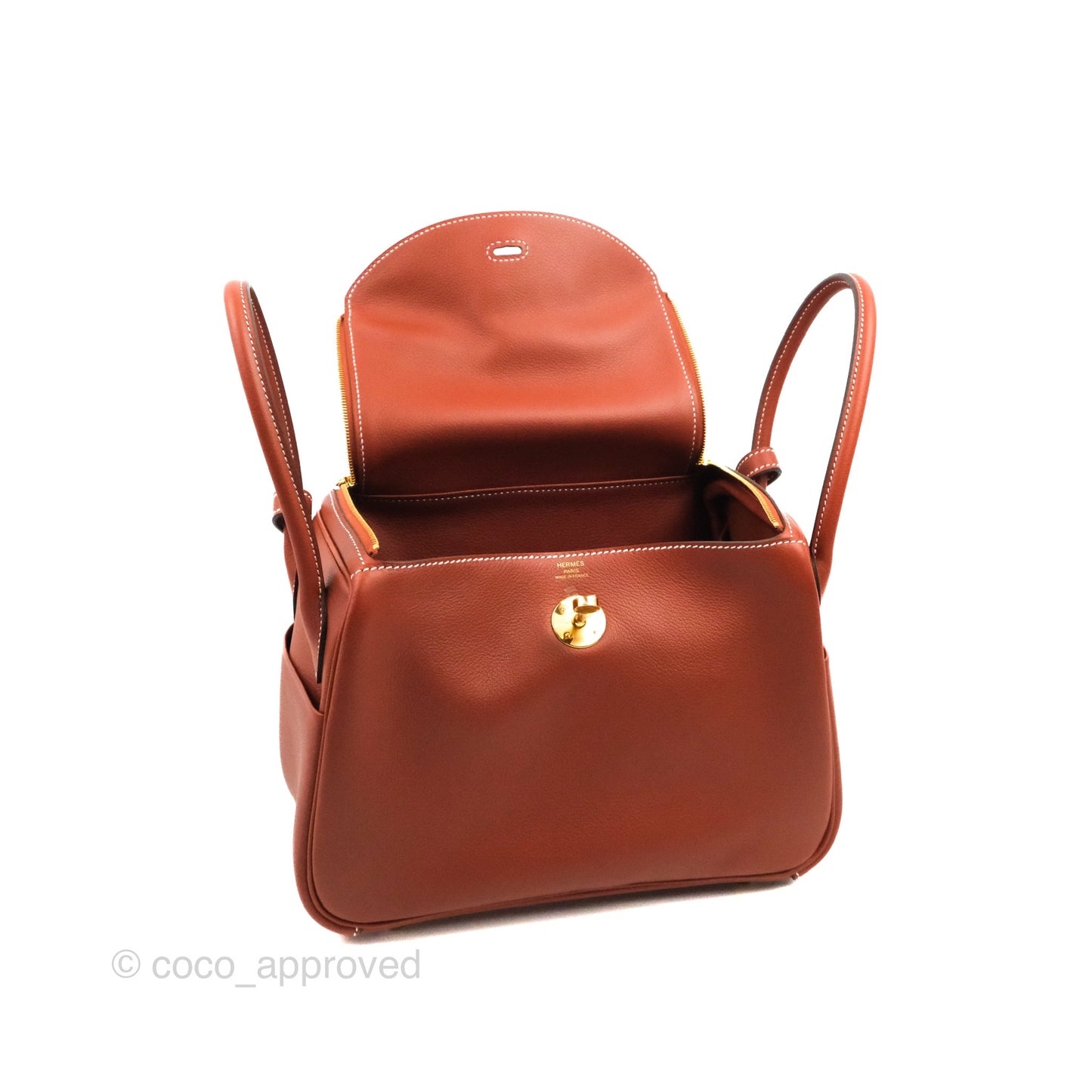 Hermès Lindy 26 Evercolour Sienne Gold Hardware