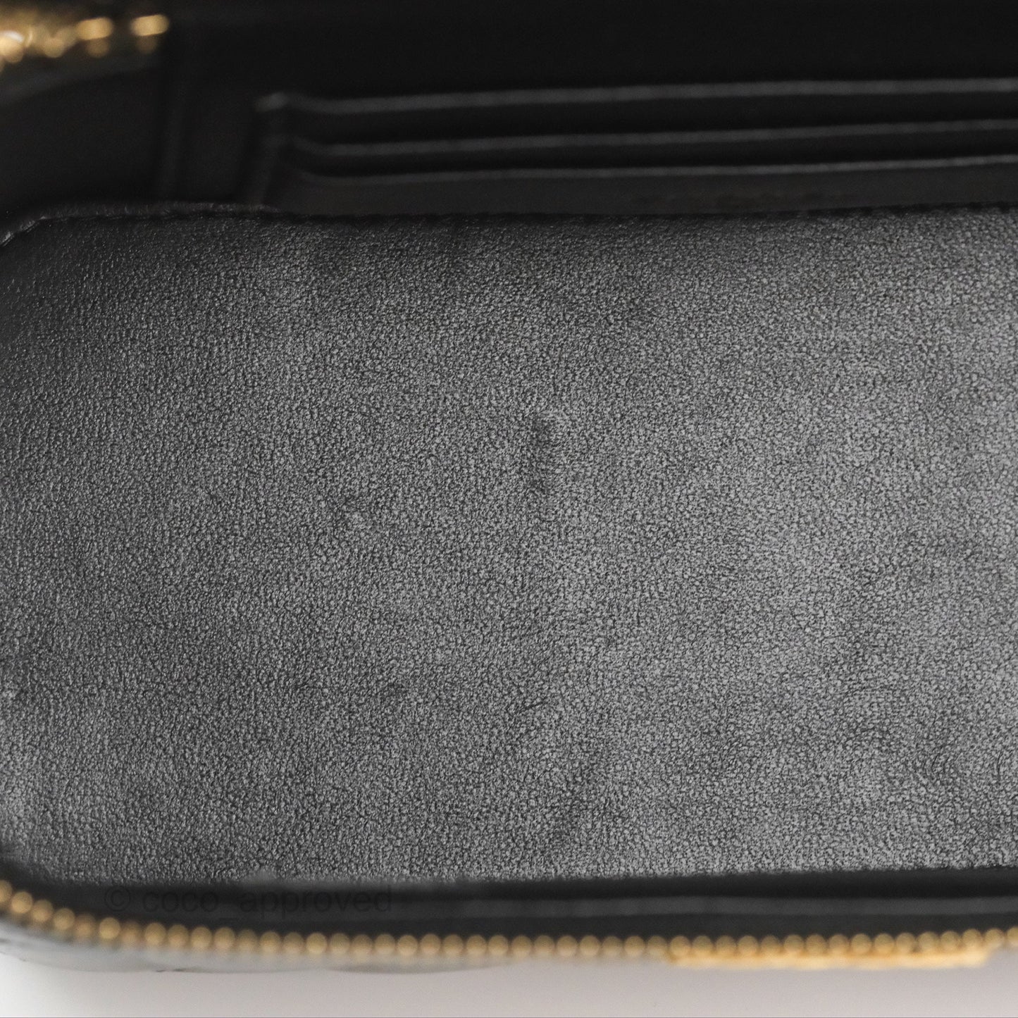 Chanel All Slide Vanity with Adjustable Chain Black Lambskin Aged Gold Hardware