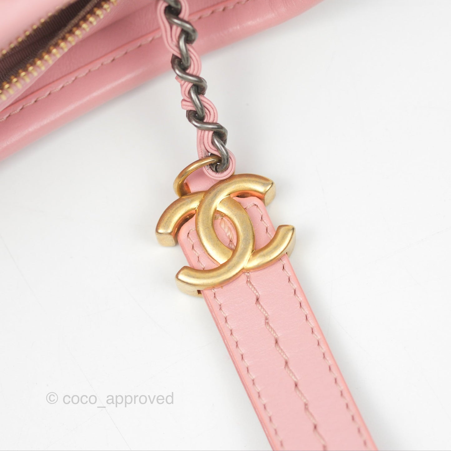 Chanel Small Gabrielle Hobo Quilted Pink Tweed Aged Calfskin