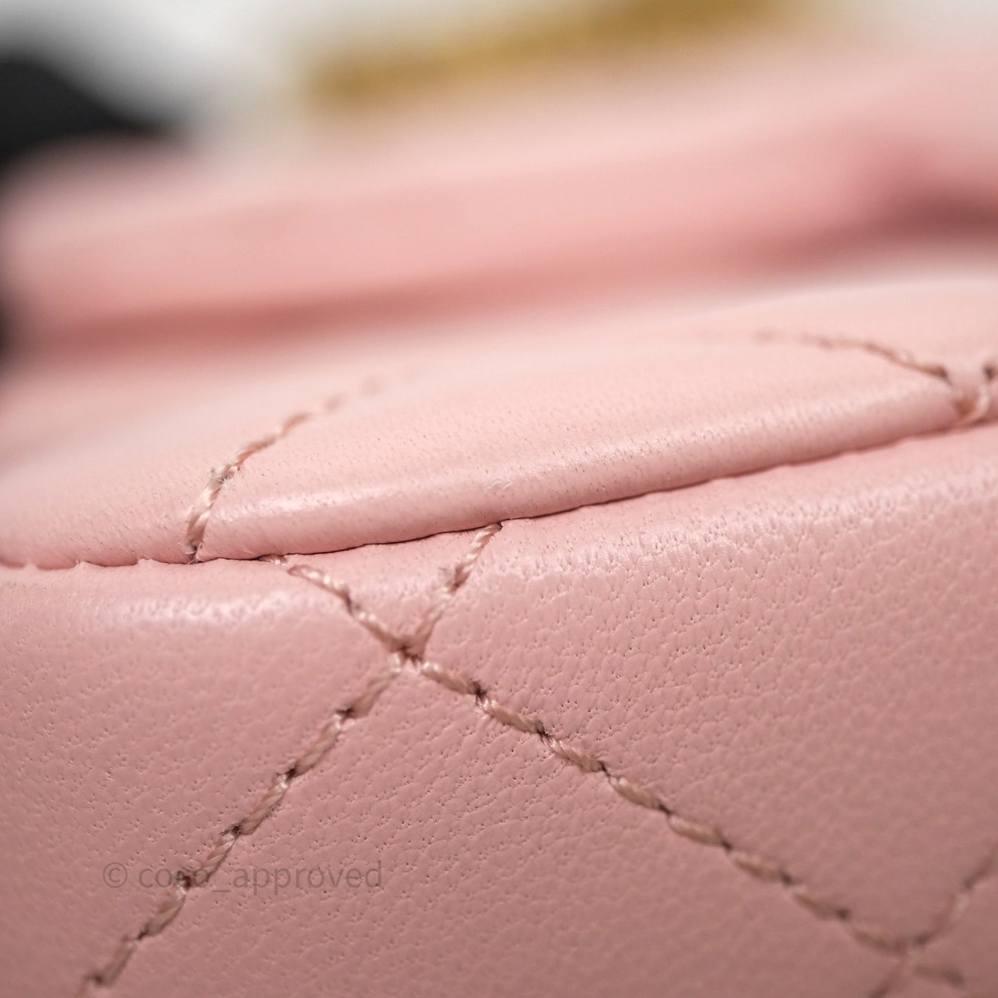 Chanel Quilted Mini Square Flap with Camellia Adjustable Chain Pink Clair Lambskin