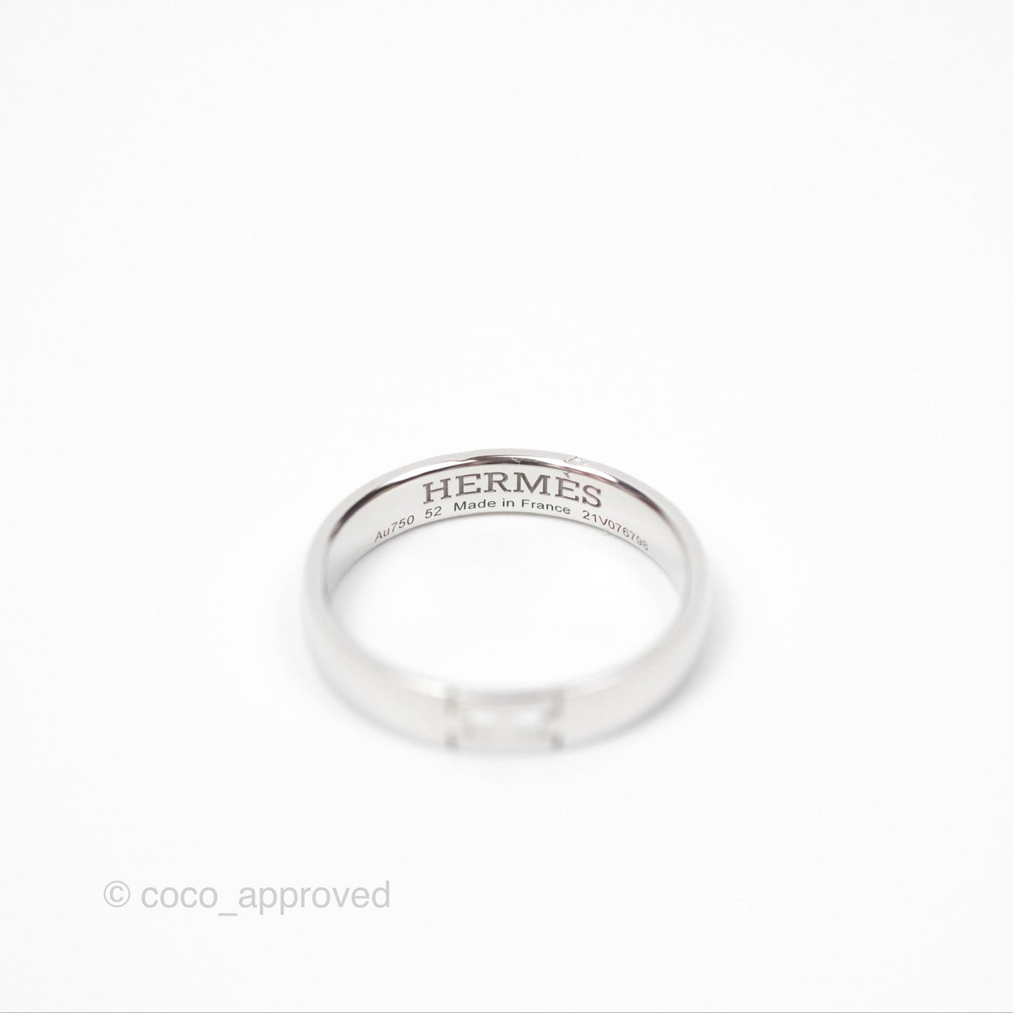 Hermès Ever Herakles Wedding Band Platinum Size 52