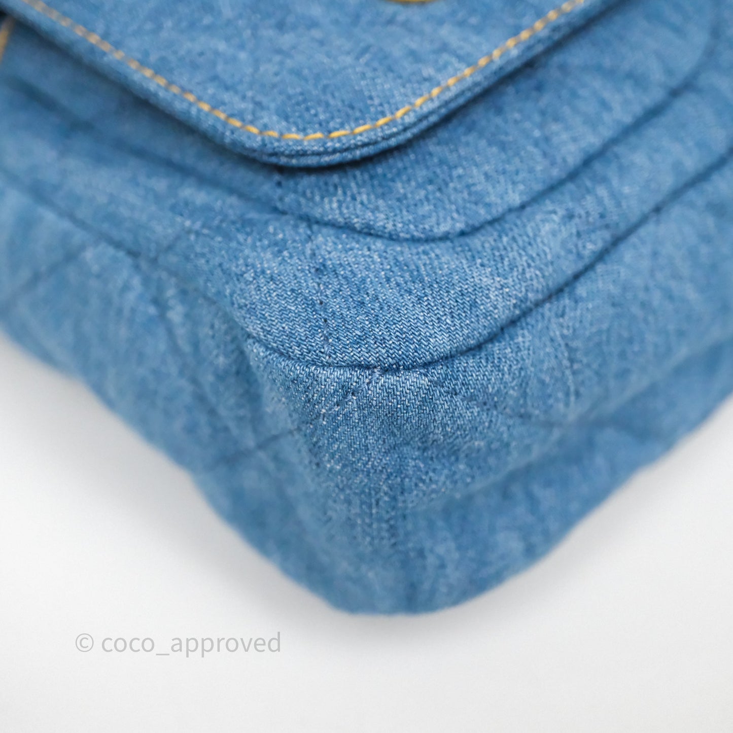 Chanel Double Pocket Hobo Bag Blue Denim Aged Gold Hardware
