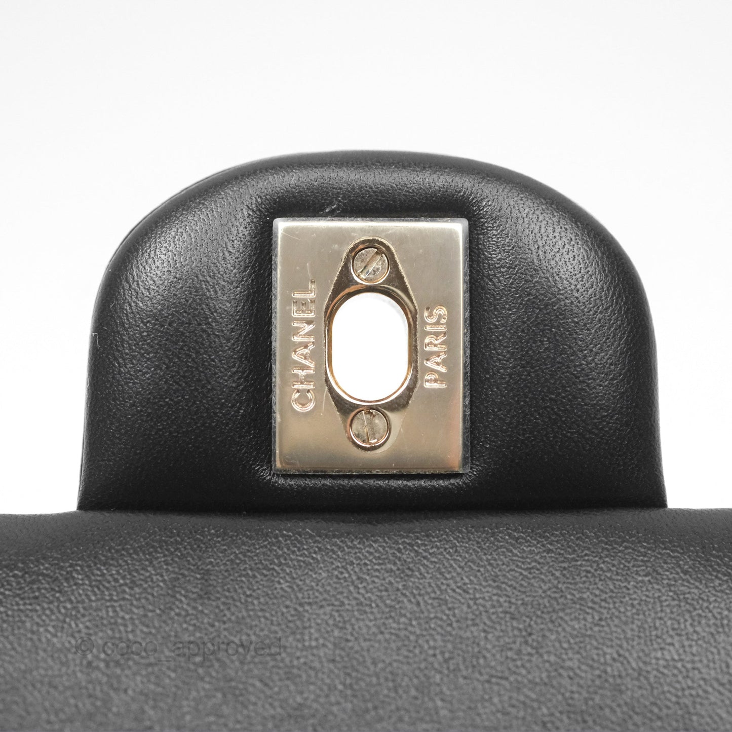 Chanel Top Handle Mini Rectangular Flap Bag Black Lambskin Gold Hardware