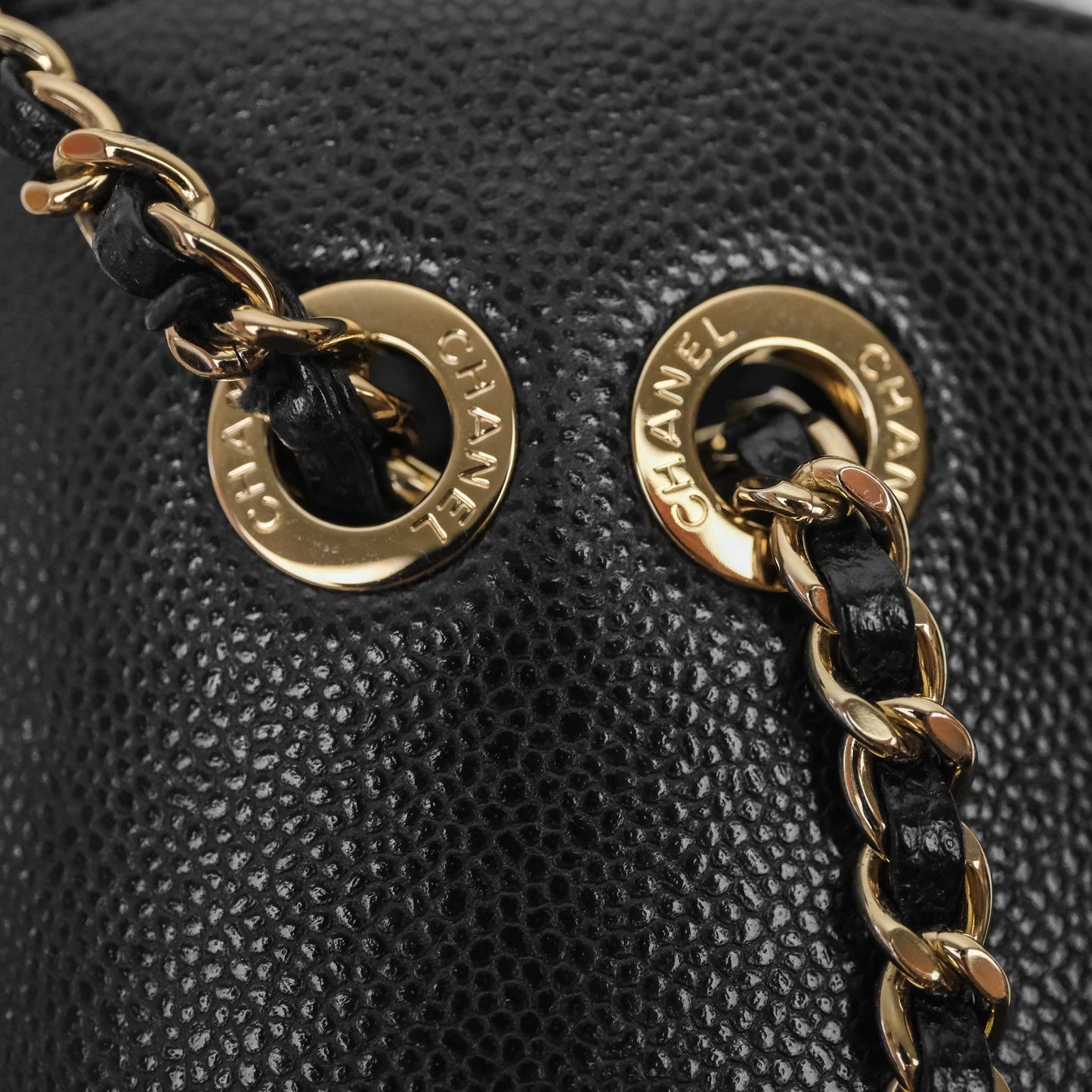 Chanel Quilted Mini Business Affinity Backpack Black Caviar Gold Hardware